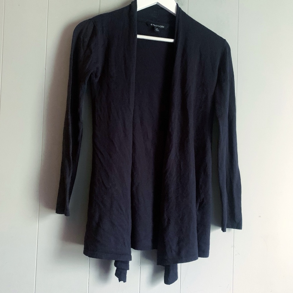 41 HAWTHORN Navy Open Cardigan Petite XS